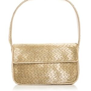 STAUD Gold Tommy Shoulder Bag